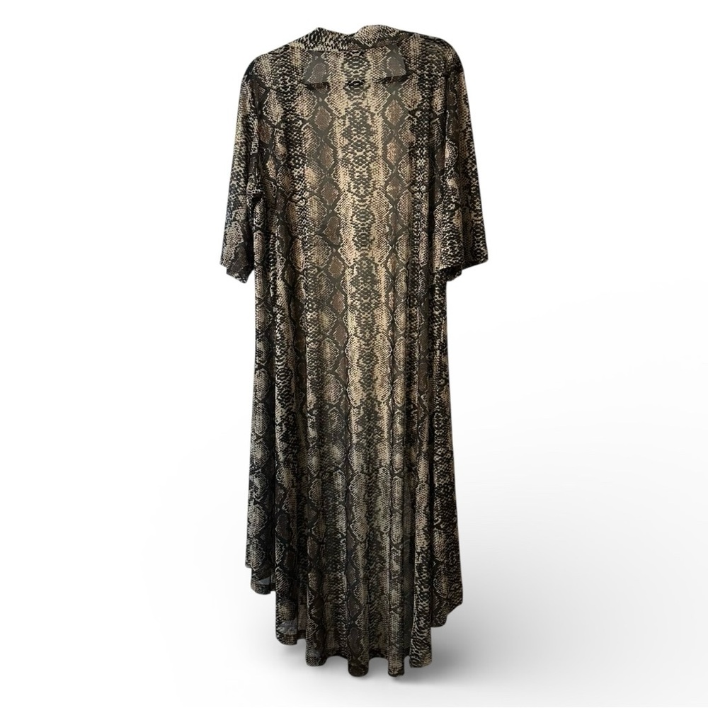 Crazy Train Python Snake Print Sheer Duster Kimon… - image 2